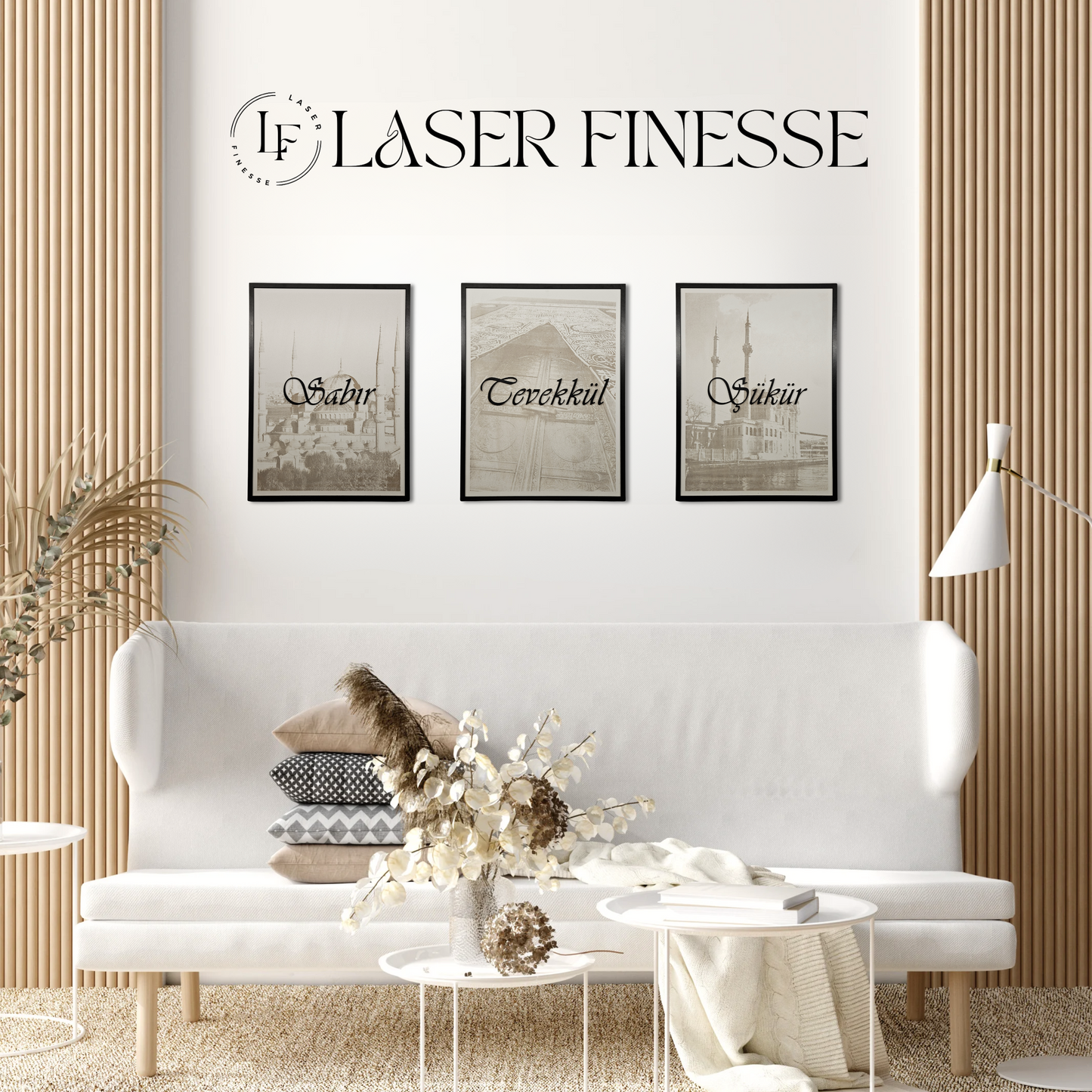 Islamic Wallart Set "Sabır Şükür Tevekkül"